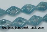 CEQ143 15.5 inches 12*16mm diamond blue sponge quartz beads