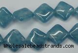 CEQ152 15.5 inches 12*12mm diamond blue sponge quartz beads