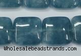 CEQ167 15.5 inches 25*25mm square blue sponge quartz beads