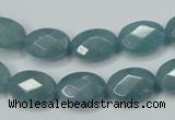 CEQ191 15.5 inches 10*14mm faceted oval blue sponge quartz beads