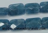 CEQ233 15.5 inches 13*18mm faceted rectangle blue sponge quartz beads