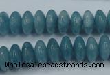 CEQ25 15.5 inches 6*12mm rondelle blue sponge quartz beads