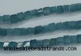 CEQ250 15.5 inches 4*4mm cube blue sponge quartz beads