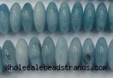 CEQ27 15.5 inches 7*16mm rondelle blue sponge quartz beads