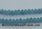 CEQ32 15.5 inches 4*6mm faceted rondelle blue sponge quartz beads