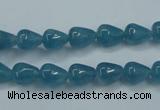 CEQ43 15.5 inches 7*9mm teardrop blue sponge quartz beads