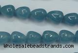 CEQ44 15.5 inches 9*11mm teardrop blue sponge quartz beads