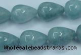 CEQ47 15.5 inches 13*18mm teardrop blue sponge quartz beads