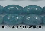 CEQ66 15.5 inches 13*23mm rice blue sponge quartz beads