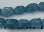 CEQ86 15.5 inches 11*14mm faceted nuggets blue sponge quartz beads