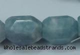 CEQ90 15.5 inches 18*25mm faceted nuggets blue sponge quartz beads