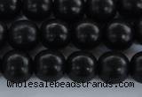 CEY04 15.5 inches 10mm round black ebony wood beads wholesale