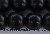 CEY09 15.5 inches 20mm round black ebony wood beads wholesale