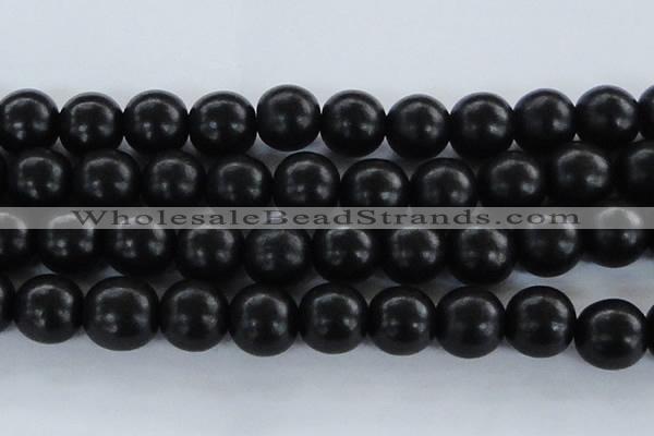 CEY10 15.5 inches 25mm round black ebony wood beads wholesale