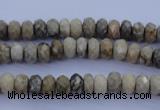 CFA208 15.5 inches 4*6mm faceted rondelle chrysanthemum agate beads