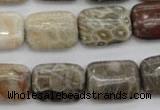 CFA222 15.5 inches 13*18mm rectangle chrysanthemum agate beads