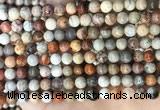 CFC341 15.5 inches 6mm round red fossil coral beads wholesale