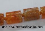 CFG1101 15.5 inches 15*20mm carved tube agate gemstone beads