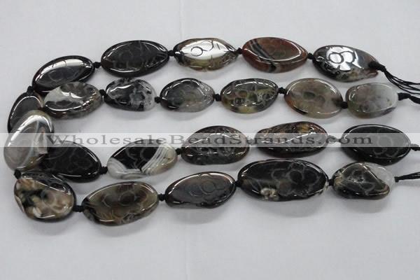 CFG1175 15.5 inches 20*30mm – 25*35mm carved freeform agate beads