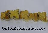 CFG1191 7.5 inches 40*45mm - 45*55mm butterfly druzy agate beads