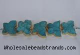 CFG1194 7.5 inches 40*45mm - 45*55mm butterfly druzy agate beads