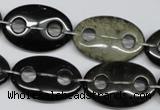 CFG302 15.5 inches 18*25mm carved oval golden obsidian beads