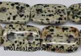 CFG329 15.5 inches 18*25mm carved rectangle dalmation jasper beads