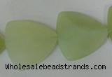 CFG530 15.5 inches 25*25mm carved triangle New jade beads