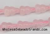 CFG64 15.5 inches 10*16mm carved calabash rose quartz beads