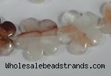 CFG658 15.5 inches 20mm carved flower pink quartz beads