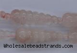 CFG753 15.5 inches 10*35mm carved teardrop natural pink quartz beads