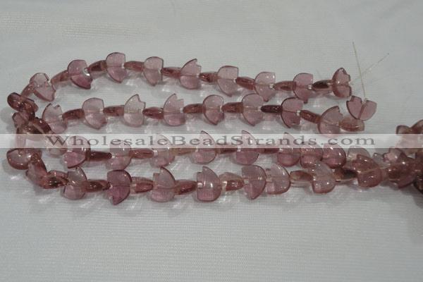 CFG786 15.5 inches 10*15mm carved animal quartz glass beads