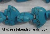 CFG793 12.5 inches 14*18mm carved animal synthetic turquoise beads