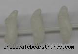 CFG865 Top-drilled 14*20mm carved animal white jade gemstone beads