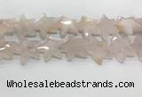 CFG983 15.5 inches 33*33mm carved star rose quartz beads