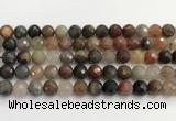 CFJ219 15.5 inches 10mm faceted round fancy jasper beads