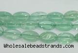 CFL101 15.5 inches 8*12mm oval natural green fluorite gemstone beads