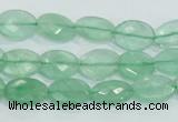 CFL103 15.5 inches 10*14mm faceted oval natural green fluorite beads