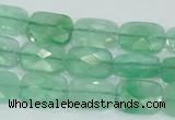 CFL104 15.5 inches 12*16mm faceted rectangle natural green fluorite beads