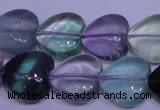 CFL1055 15 inches 16*16mm heart natural fluorite gemstone beads