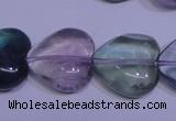 CFL1057 15 inches 20*20mm heart natural fluorite gemstone beads