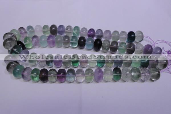 CFL1071 15 inches 10*16mm rondelle natural fluorite gemstone beads