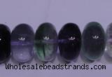 CFL1072 15 inches 10*18mm rondelle natural fluorite gemstone beads