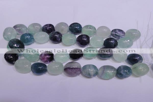 CFL1075 15 inches 18*22mm nuggets natural fluorite gemstone beads