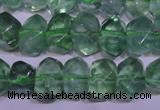 CFL1085 15 inches 9*12mm faceted nuggets green fluorite beads