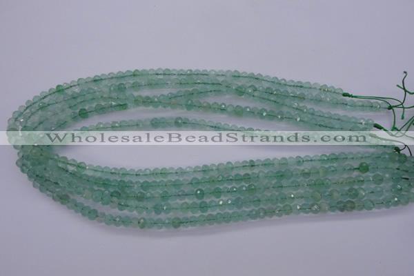 CFL110 15.5 inches 4*6mm faceted rondelle green fluorite beads