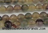 CFL1112 15.5 inches 8mm faceted round yellow fluorite gemstone beads