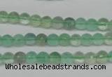 CFL115 15.5 inches 6mm faceted round green fluorite beads