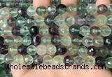 CLF1156 15.5 inches 8mm faceetd round fluorite gemstone beads