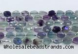 CFL1231 15.5 inches 8*10mm faceted oval fluorite beads